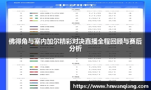 佛得角与塞内加尔精彩对决直播全程回顾与赛后分析